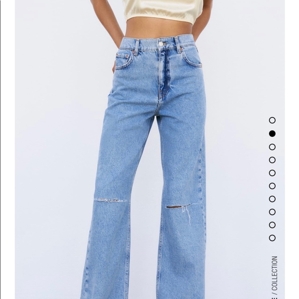 Zara the 90s full length jeans, size usa 6